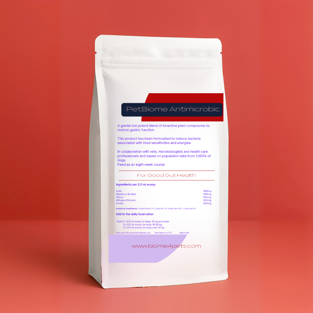 White product package with text on a red background